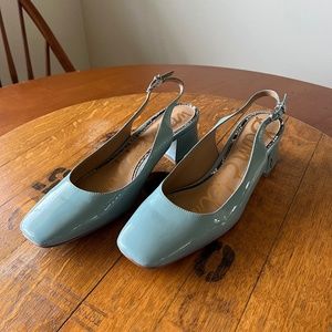 Sam Edelman sling back patent leather heels size 9